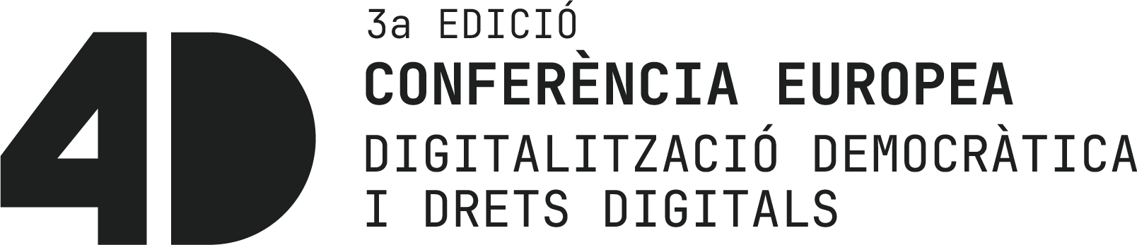 4D Digitalització Democratica i Drets Digitals - 4D Conferència - Logo