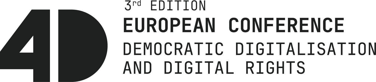 4D Digitalització Democratica i Drets Digitals - 4D Conferència - Logo