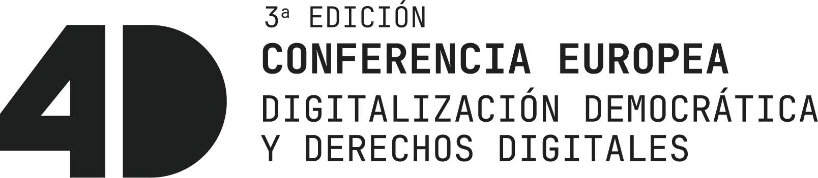 4D Digitalització Democratica i Drets Digitals - 4D Conferència - Logo